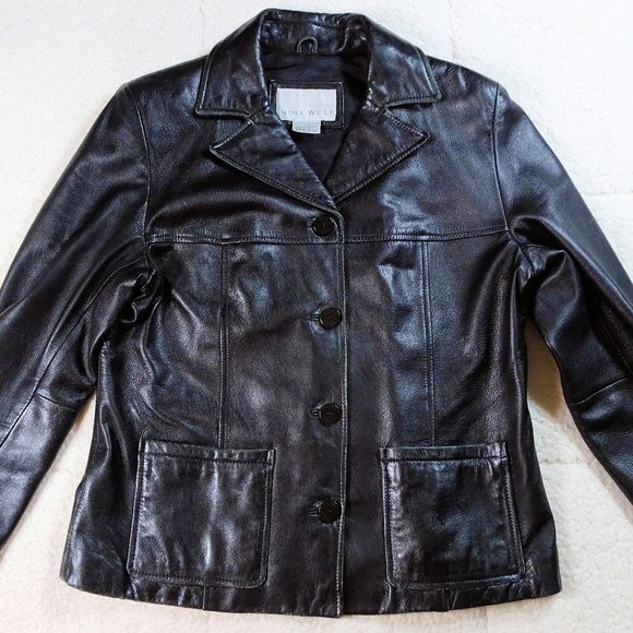 Nine West Jackets & Blazers - Nine West Black Leather Jacket Large